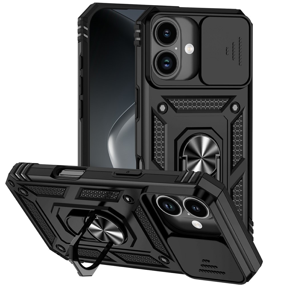 Coque Hybride Ring avec Protège Caméra iPhone 17, Noir