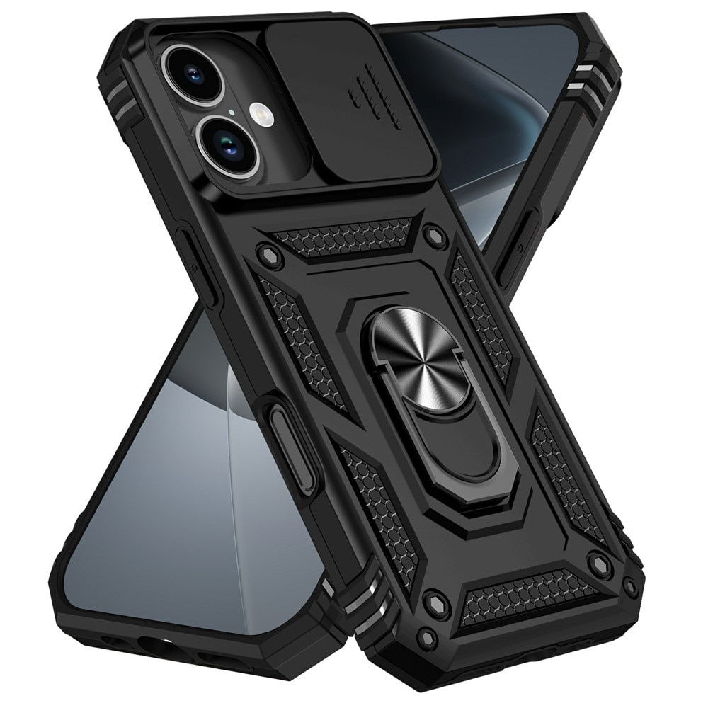 Coque Hybride Ring avec Protège Caméra iPhone 17, Noir