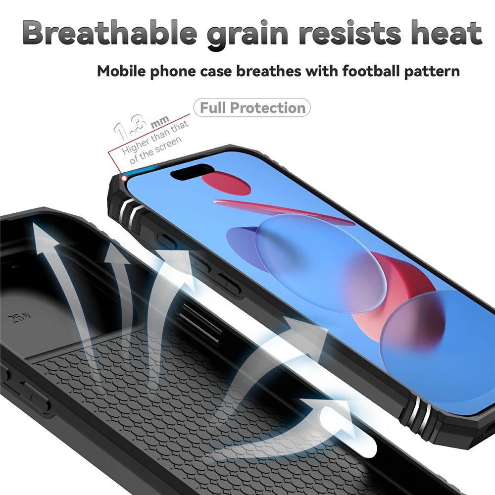Coque Hybride Ring avec Protège Caméra iPhone 17 Pro, Noir