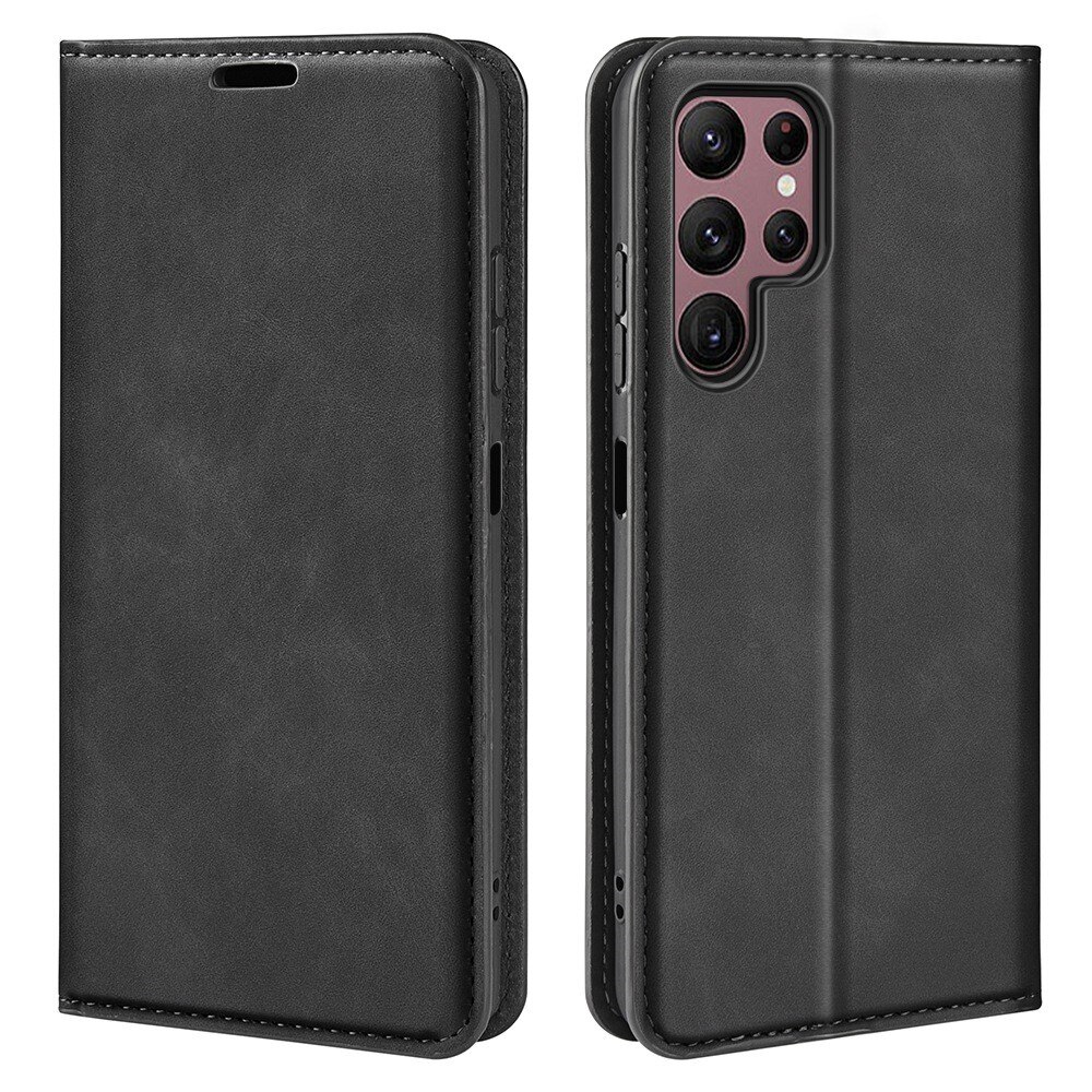Coque portefeuille mince Samsung Galaxy S23 Ultra, Noir