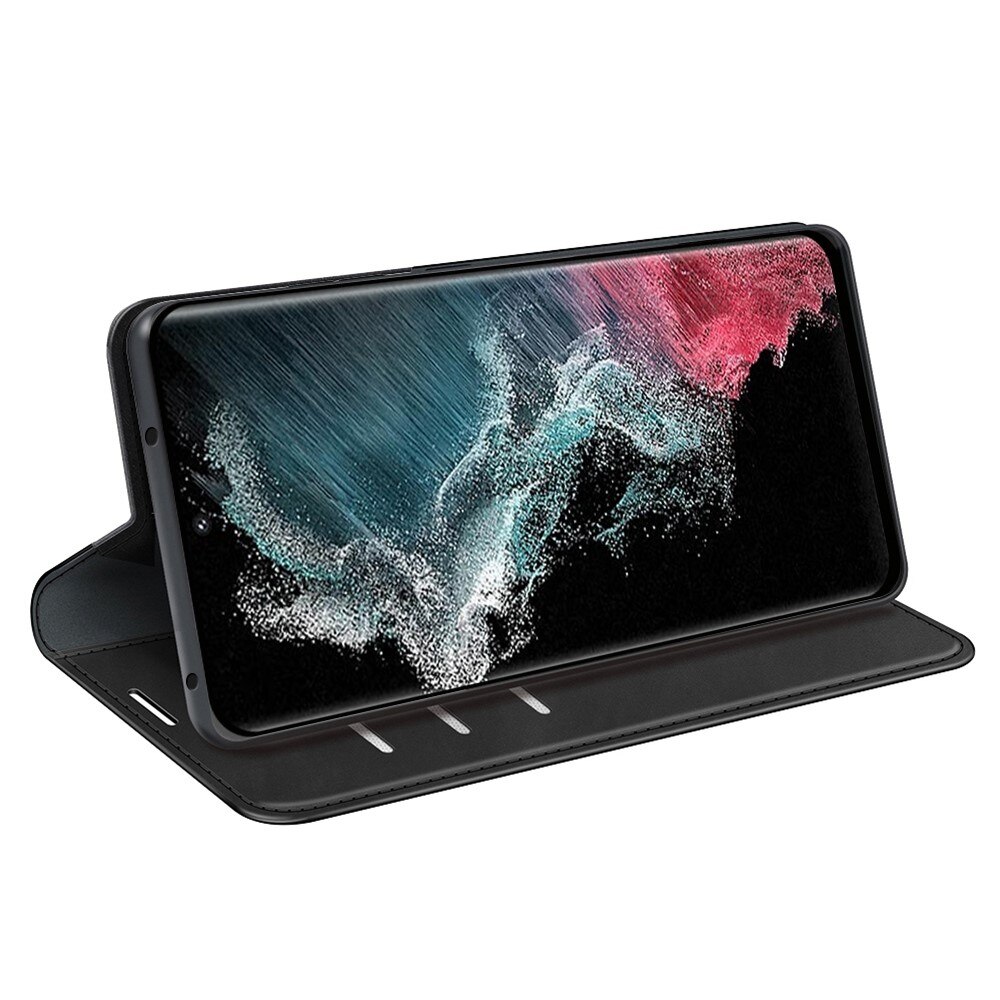 Coque portefeuille mince Samsung Galaxy S23 Ultra, Noir