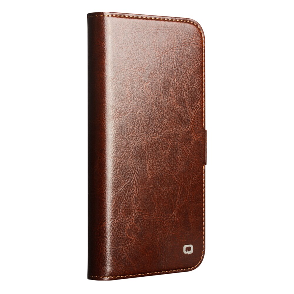 Leather Wallet Case iPhone 17 Pro, Marron
