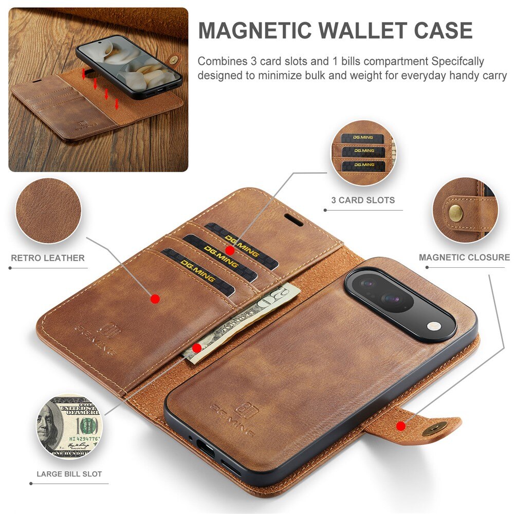 Étui portefeuille Magnet Wallet Google Pixel 10 Pro, Cognac