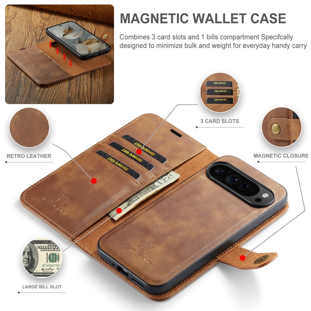 Étui portefeuille Magnet Wallet Google Pixel 10 Pro XL, Cognac