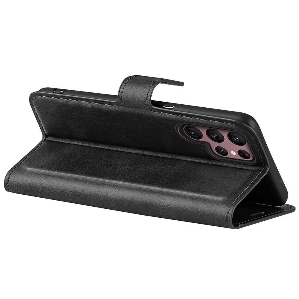 Étui portefeuille Leather Wallet Samsung Galaxy S23 Ultra, Black