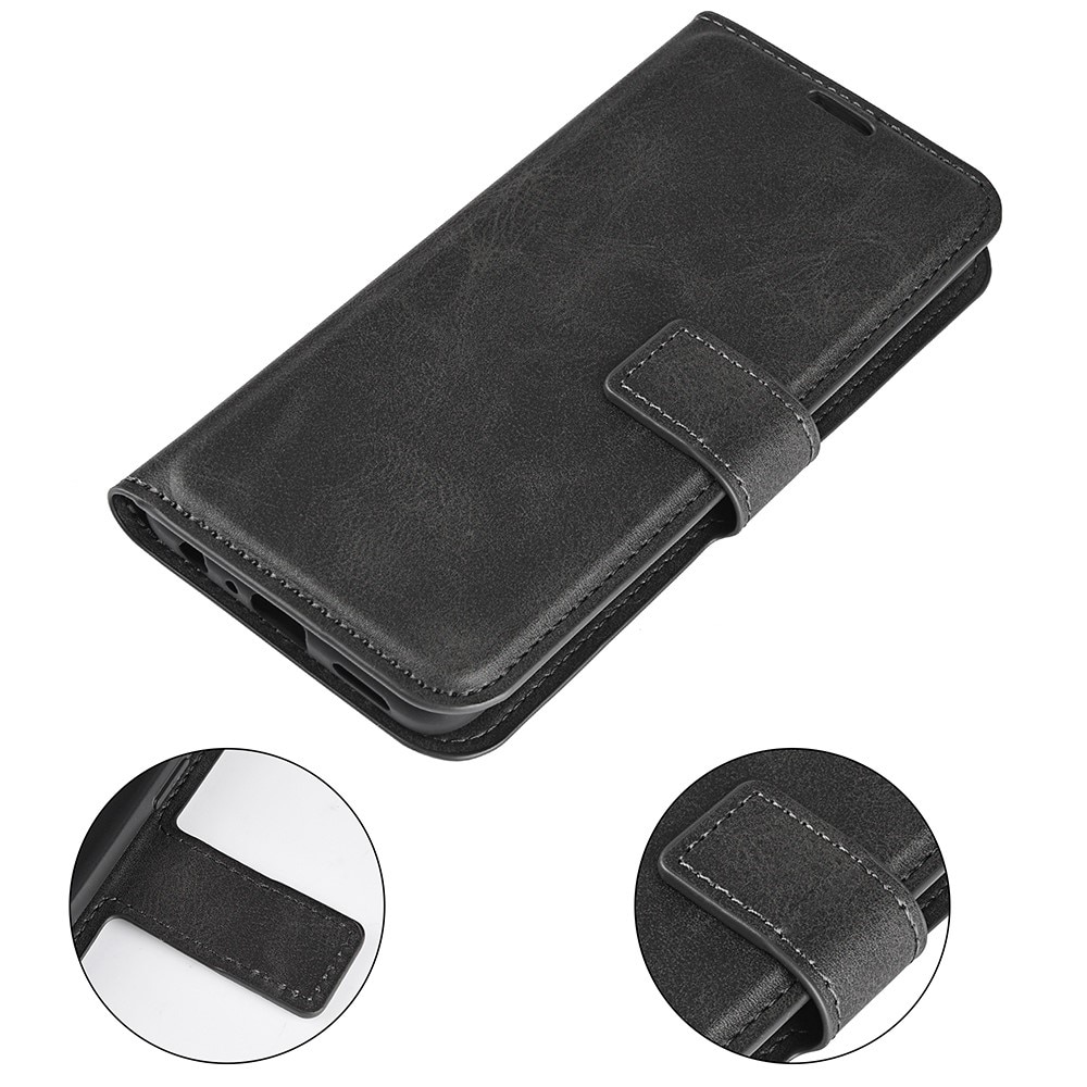 Étui portefeuille Leather Wallet Samsung Galaxy S23 Ultra, Black