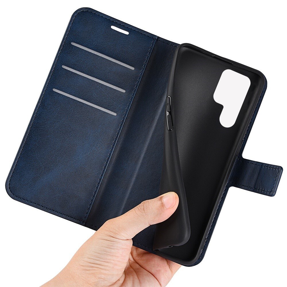 Étui portefeuille Leather Wallet Samsung Galaxy S23 Ultra, Blue