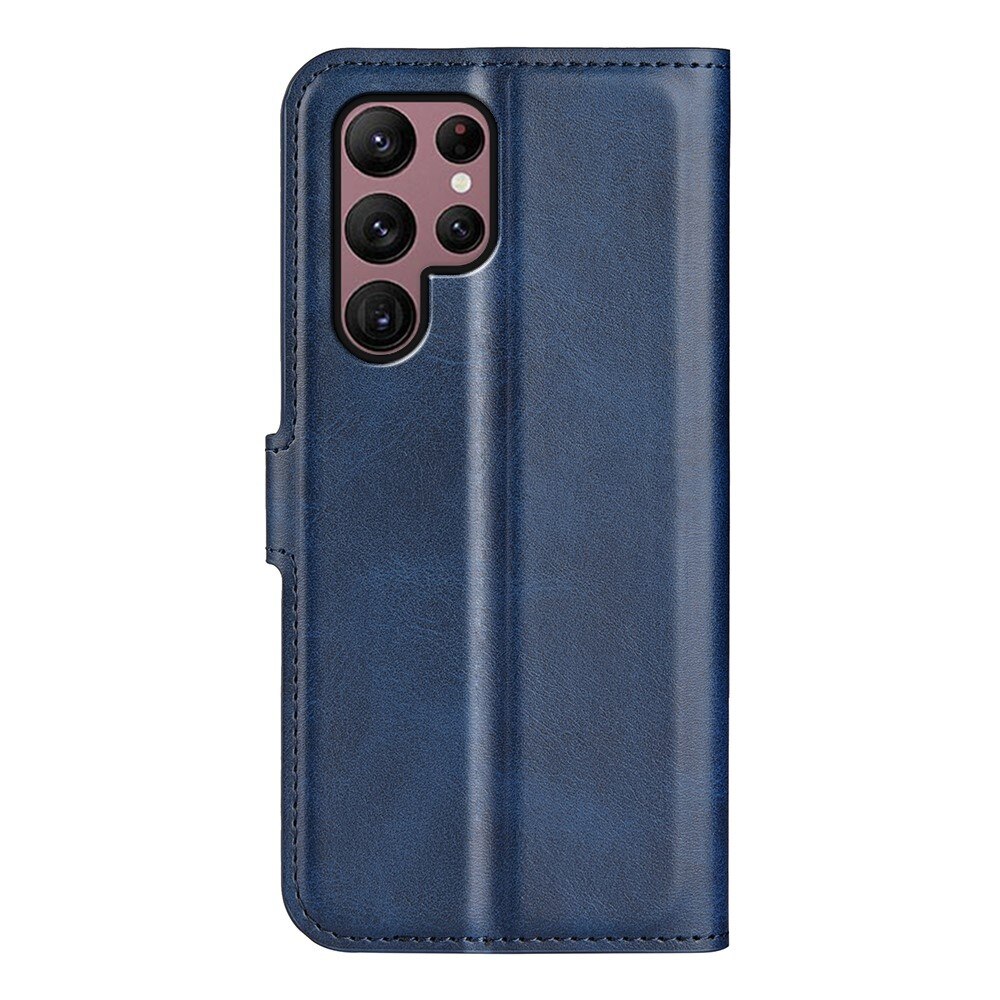 Étui portefeuille Leather Wallet Samsung Galaxy S23 Ultra, Blue