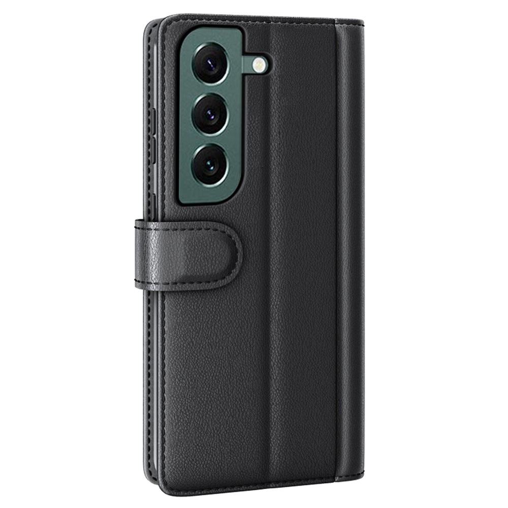 Étui en cuir veritable Samsung Galaxy S23 Plus, Noir