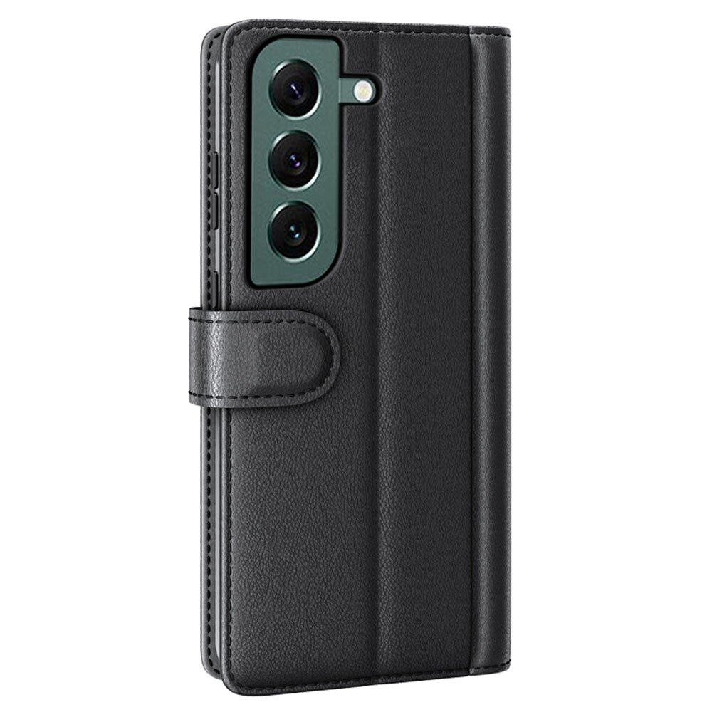 Étui en cuir veritable Samsung Galaxy S23, Noir