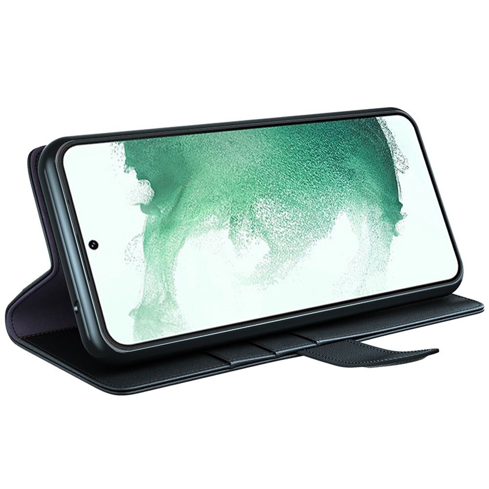 Étui en cuir veritable Samsung Galaxy S23, Noir