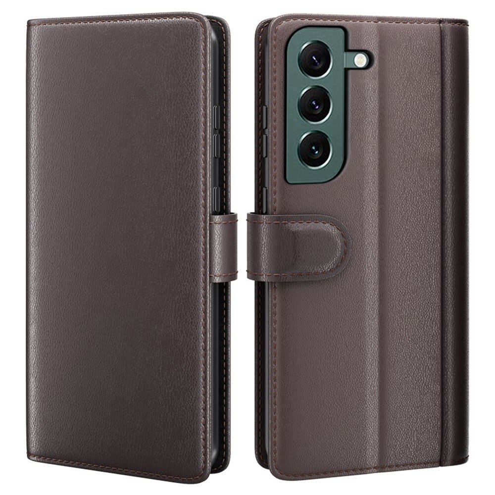 Étui en cuir veritable Samsung Galaxy S23, Marron