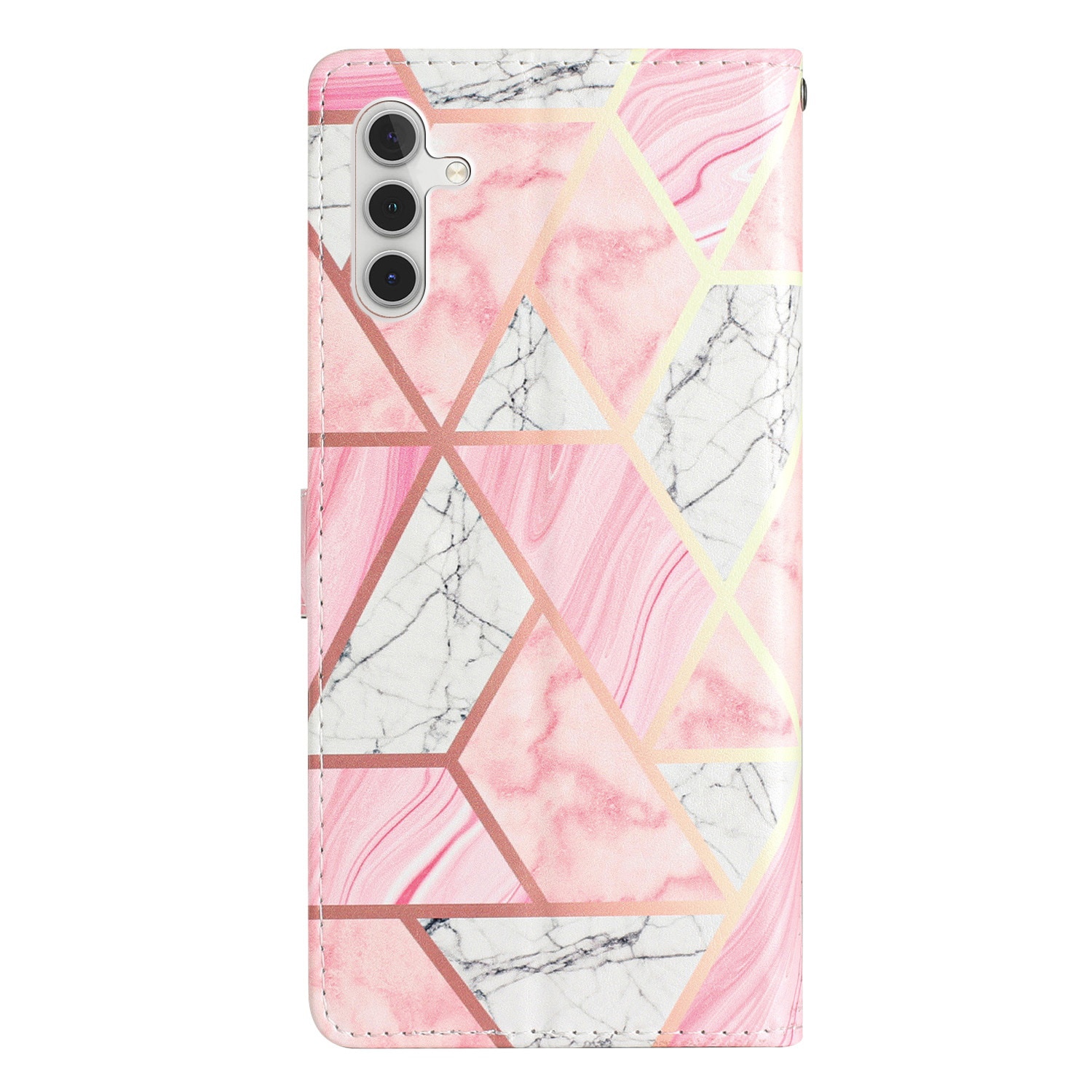 Coque portefeuille Samsung Galaxy S25 FE, marbre rose