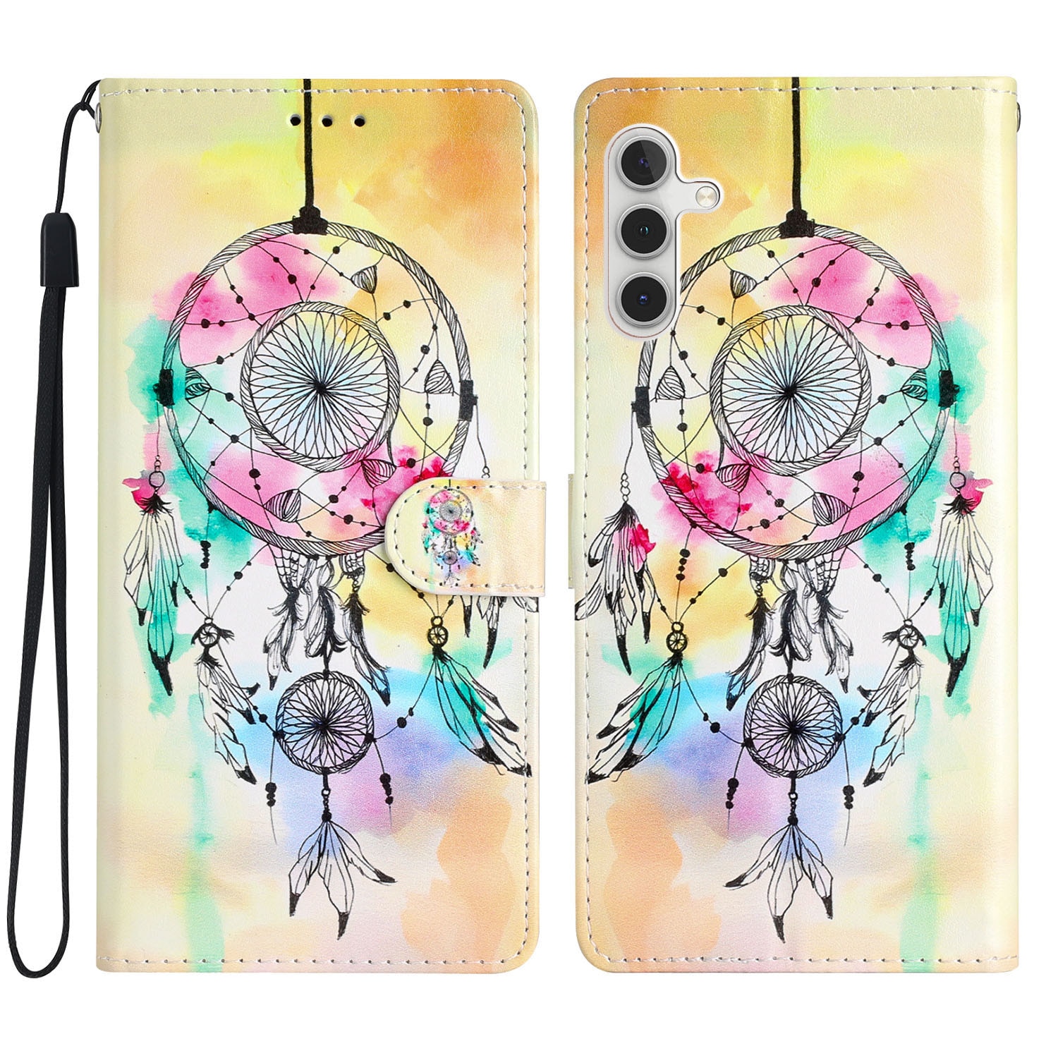 Coque portefeuille Samsung Galaxy S25 FE, attrapeur de rêves
