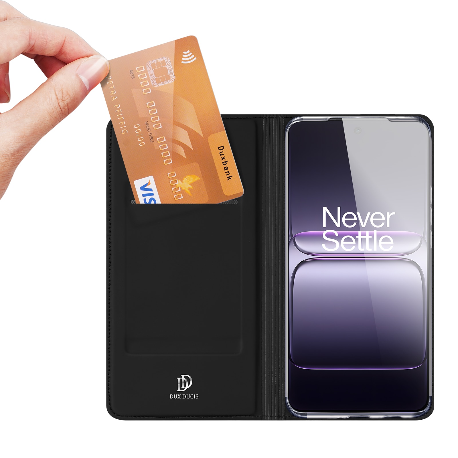 Étui portefeuille Skin Pro Series  OnePlus Nord CE5, Noir