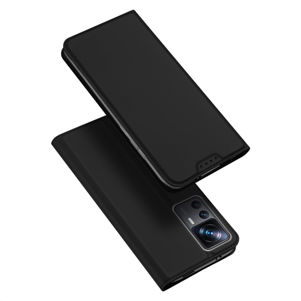 Étui portefeuille Skin Pro Series Xiaomi 12T/12T Pro, Noir