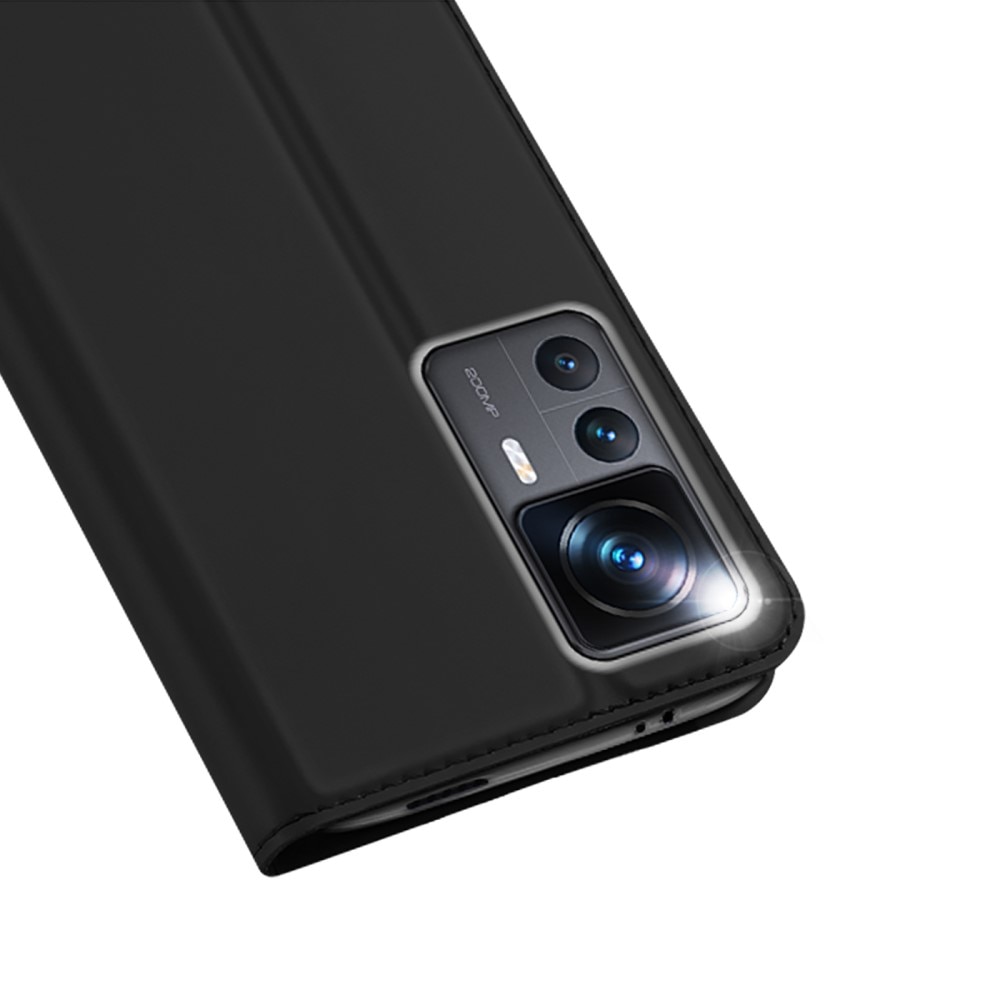 Étui portefeuille Skin Pro Series Xiaomi 12T/12T Pro, Noir