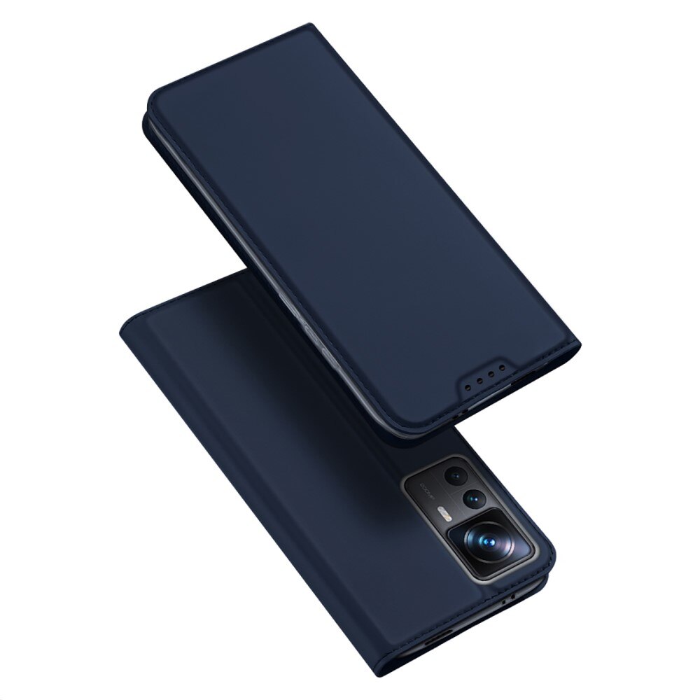 Étui portefeuille Skin Pro Series Xiaomi 12T/12T Pro, Bleu