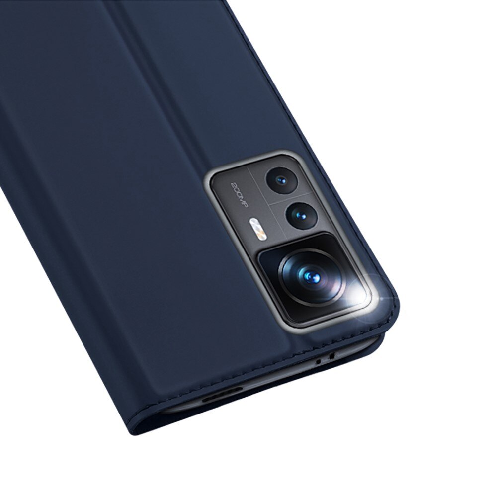 Étui portefeuille Skin Pro Series Xiaomi 12T/12T Pro, Bleu