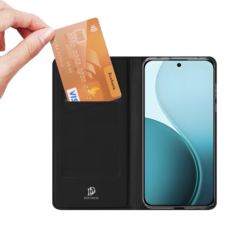 Étui portefeuille Skin Pro Series Oppo Reno 14 F, Noir