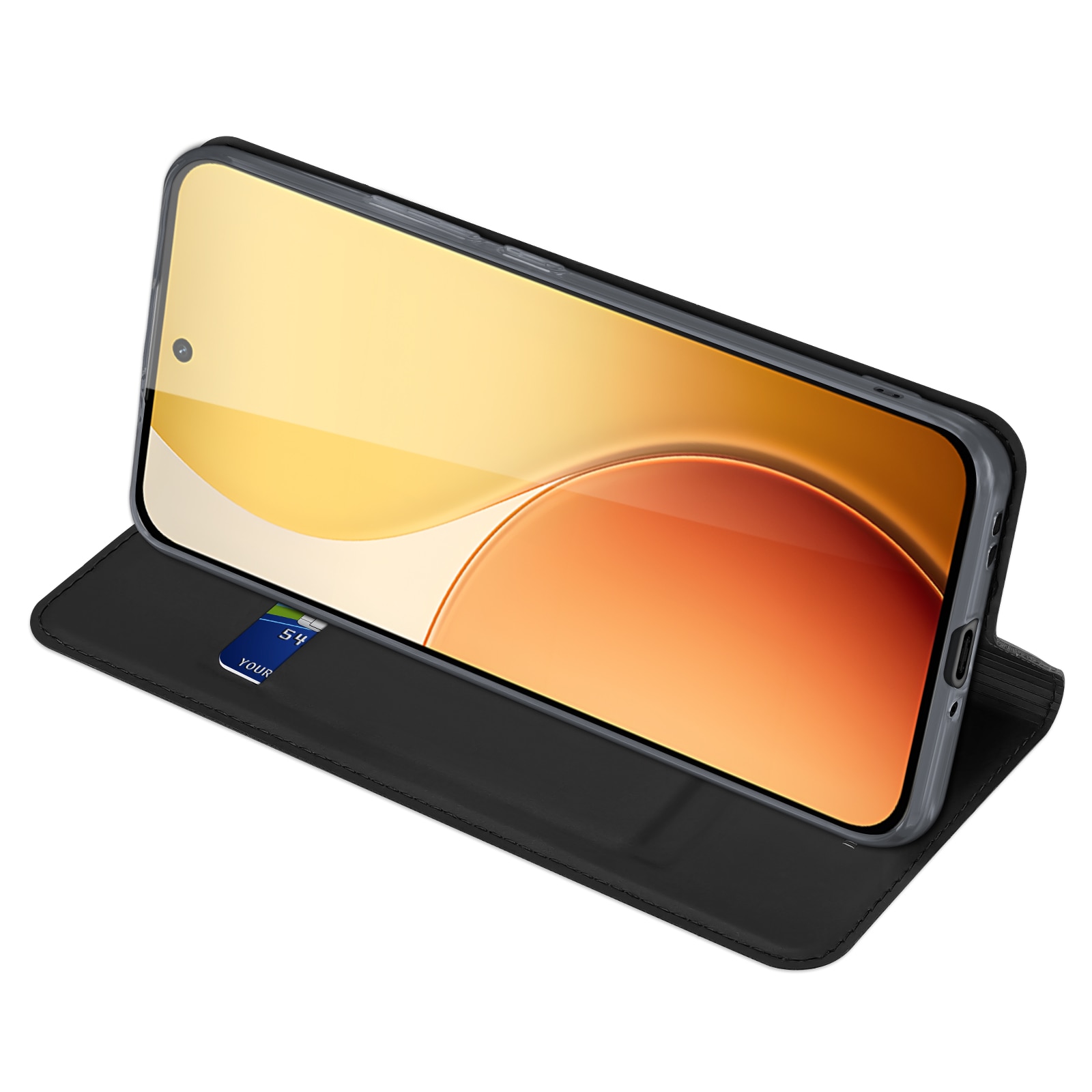Étui portefeuille Skin Pro Series Oppo Reno 14, Noir
