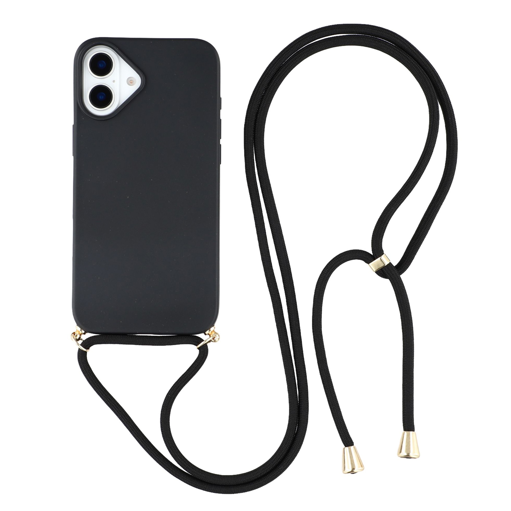 Coque cordon iPhone 17, noir
