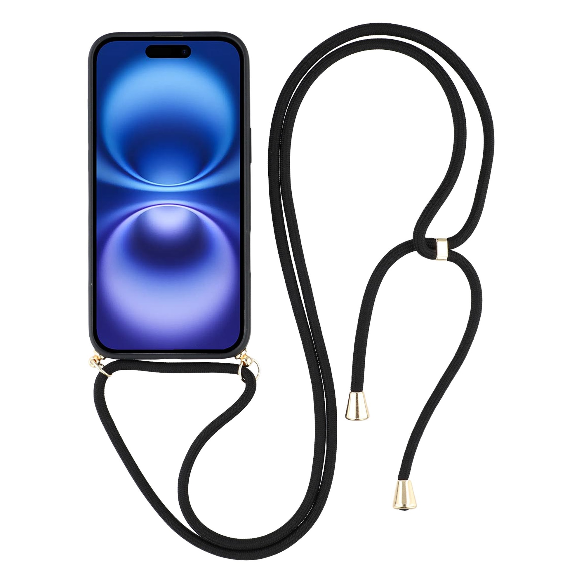 Coque cordon iPhone 17, noir