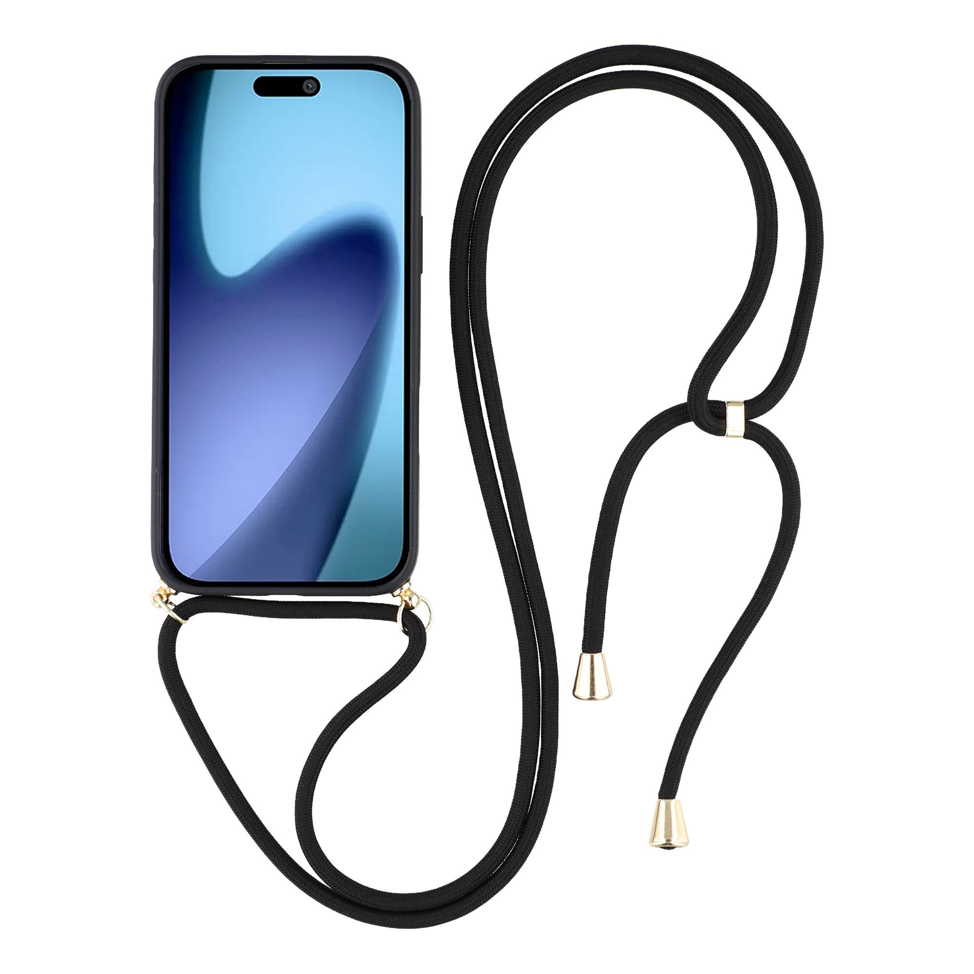 Coque cordon iPhone 17 Pro Max, noir