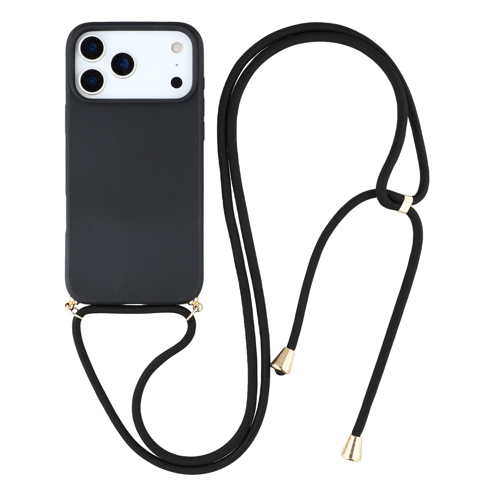 Coque cordon iPhone 17 Pro, noir