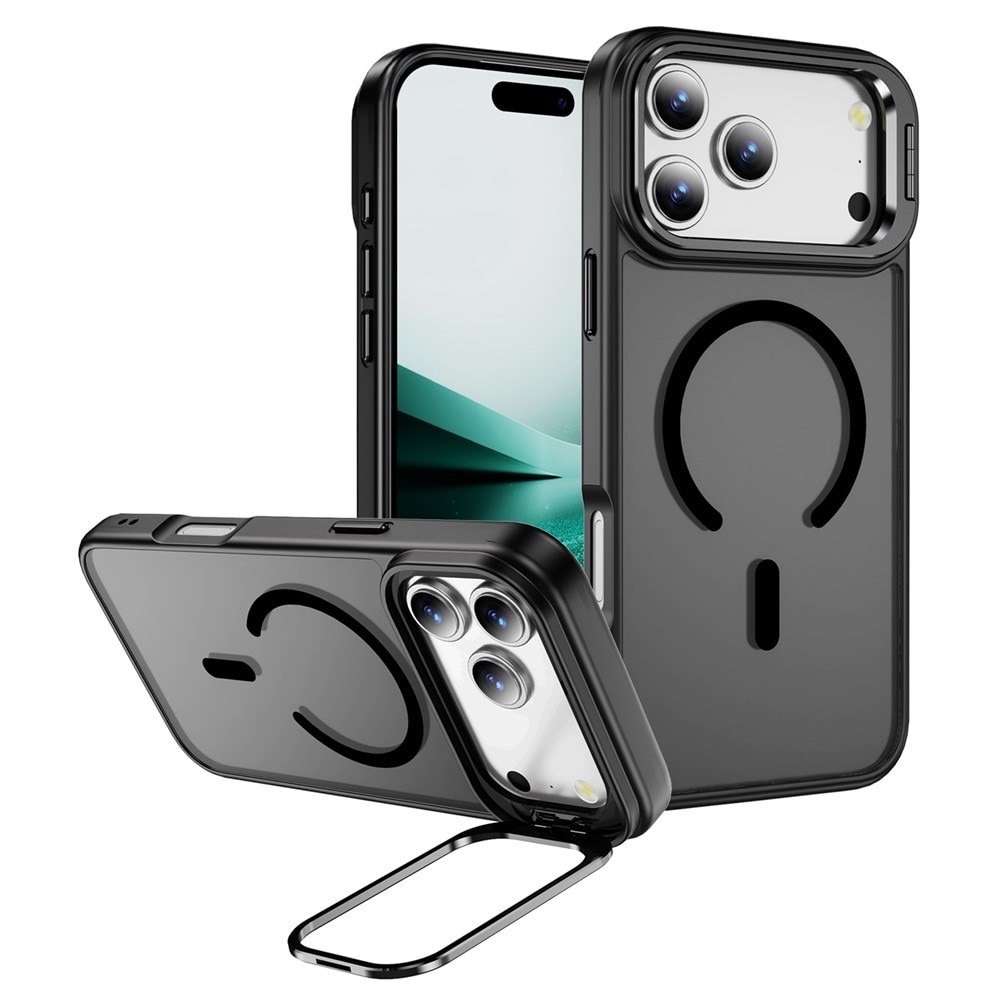 Coque hybride Kickstand MagSafe iPhone 17 Pro Max, Noir