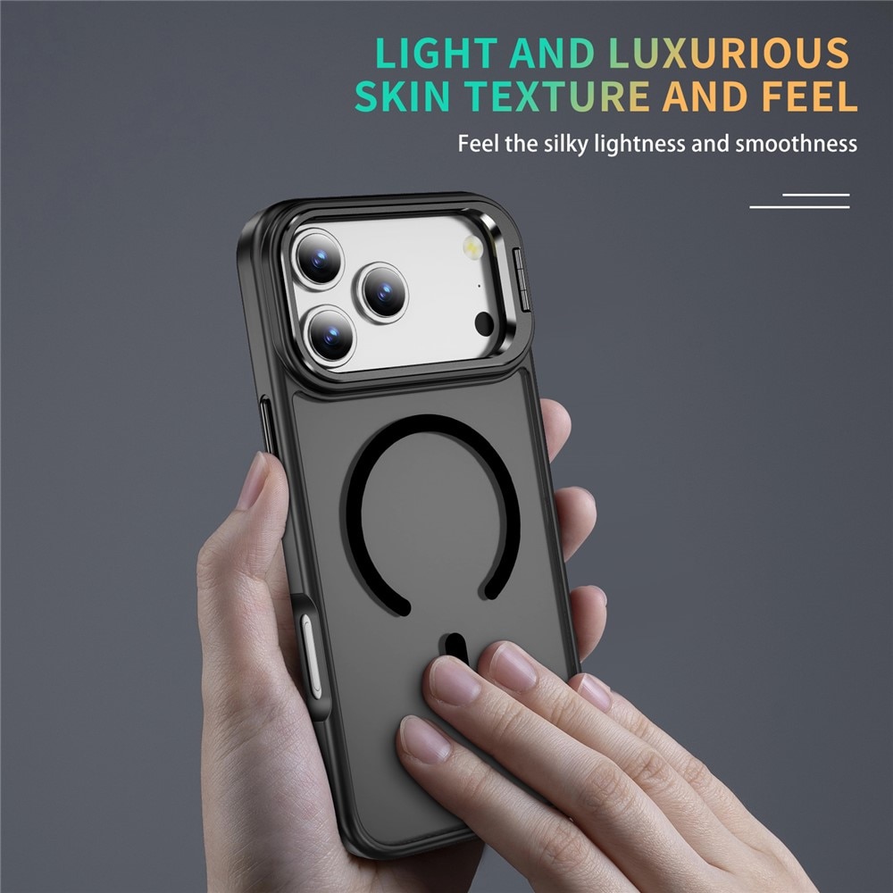 Coque hybride Kickstand MagSafe iPhone 17 Pro Max, Noir