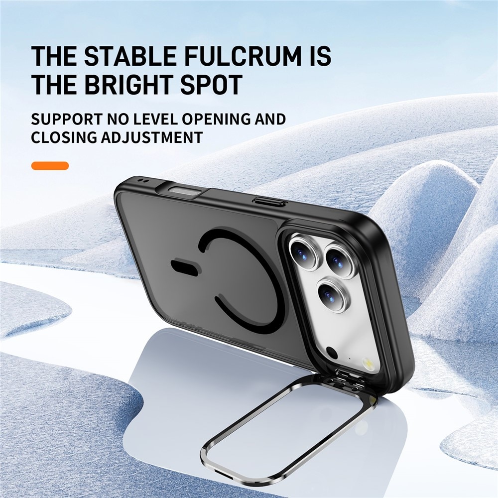 Coque hybride Kickstand MagSafe iPhone 17 Pro Max, Noir