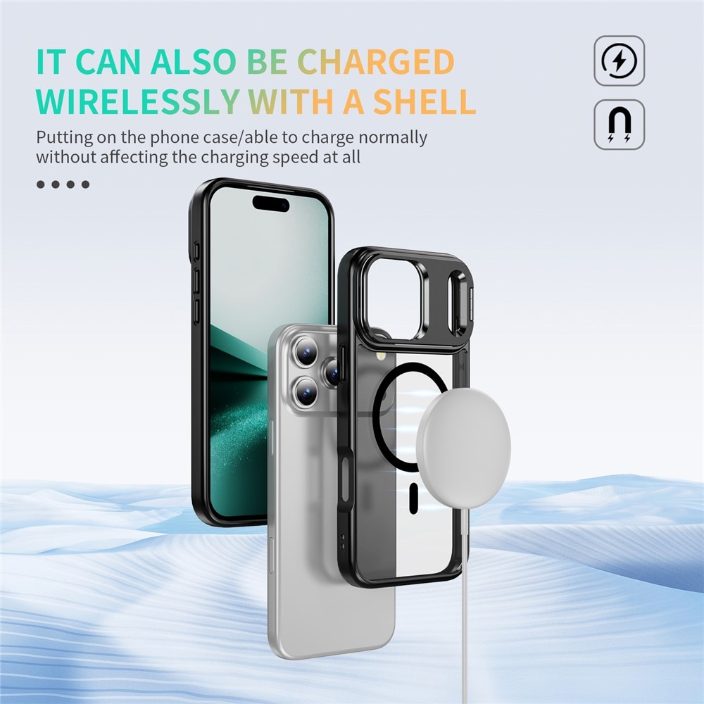 Coque hybride Kickstand MagSafe iPhone 17 Pro, Noir