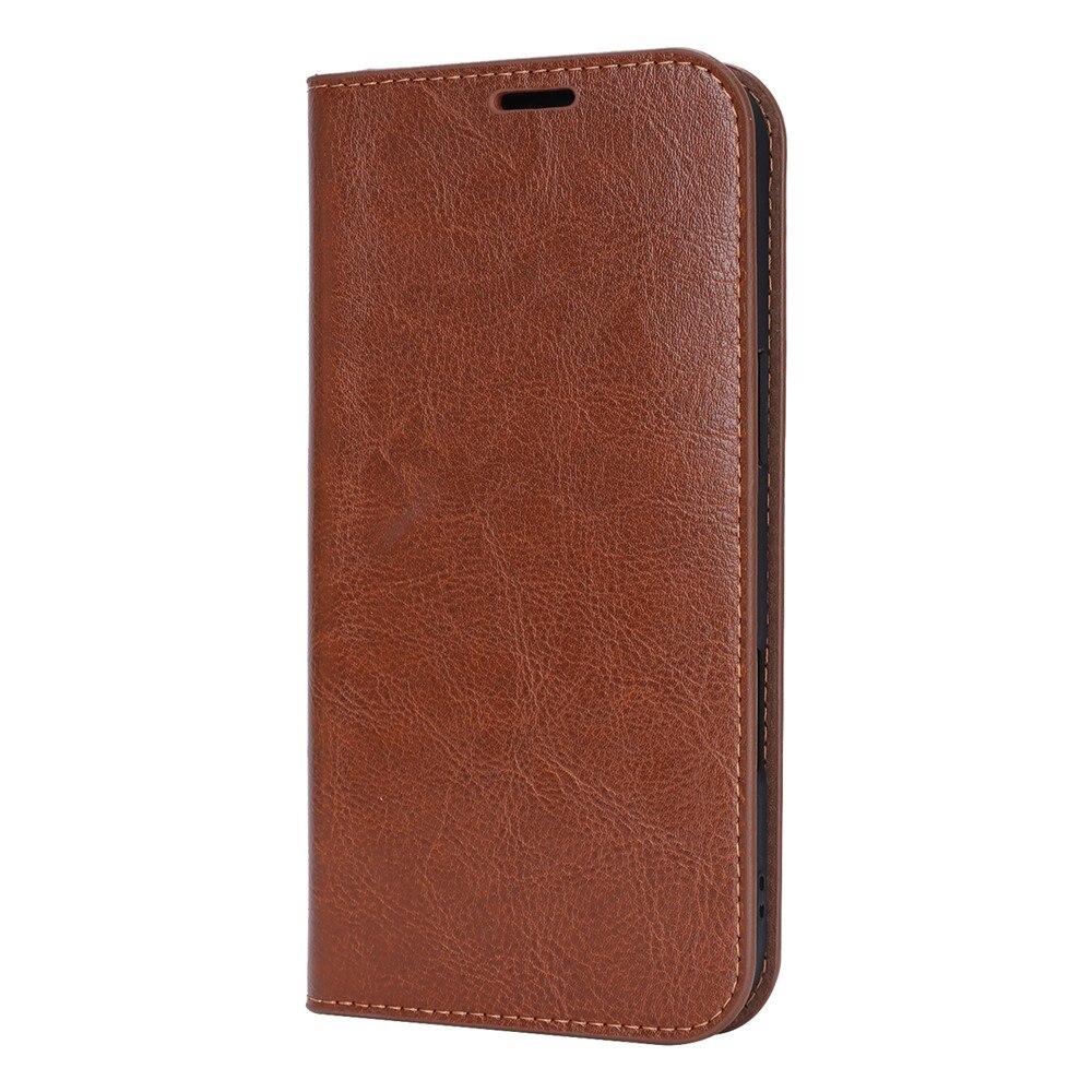 Coque portefeuille en cuir Veritable iPhone 17 Air, Noir