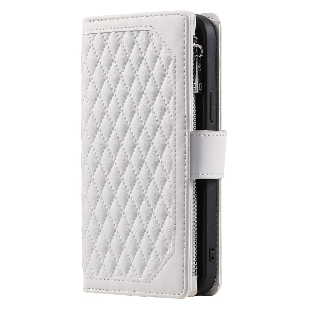 Étui portefeuille matelassée pour iPhone 17, Blanc