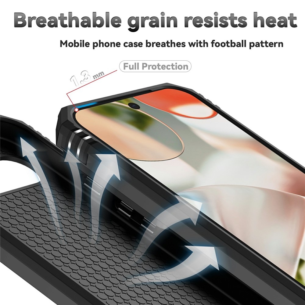 Coque Hybride Ring avec Protège Caméra Google Pixel 9a, Noir