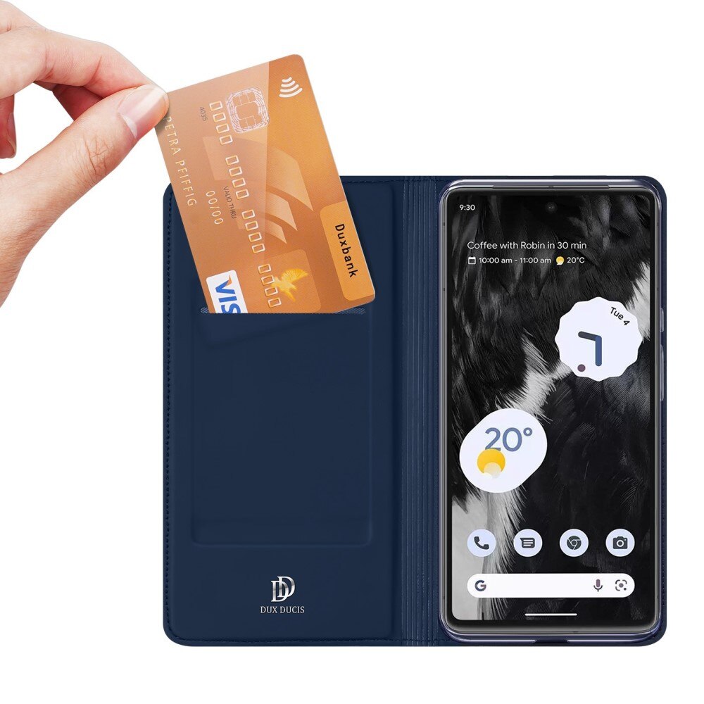 Étui portefeuille Skin Pro Series Google Pixel 7, Bleu