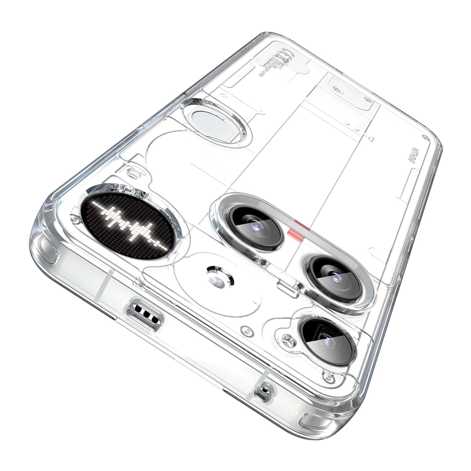 Coque hybride pour Nothing Phone 3, Transparent