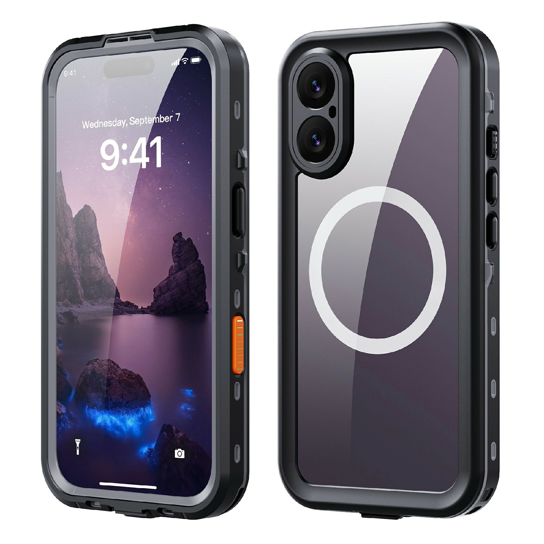 Coque étanche iPhone 17, transparent