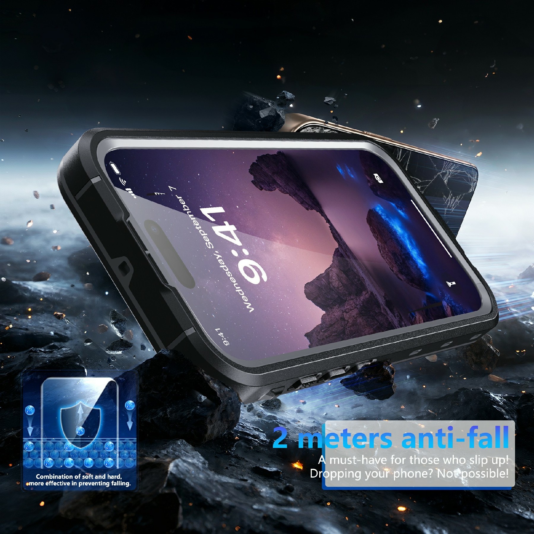 Coque étanche iPhone 17, transparent