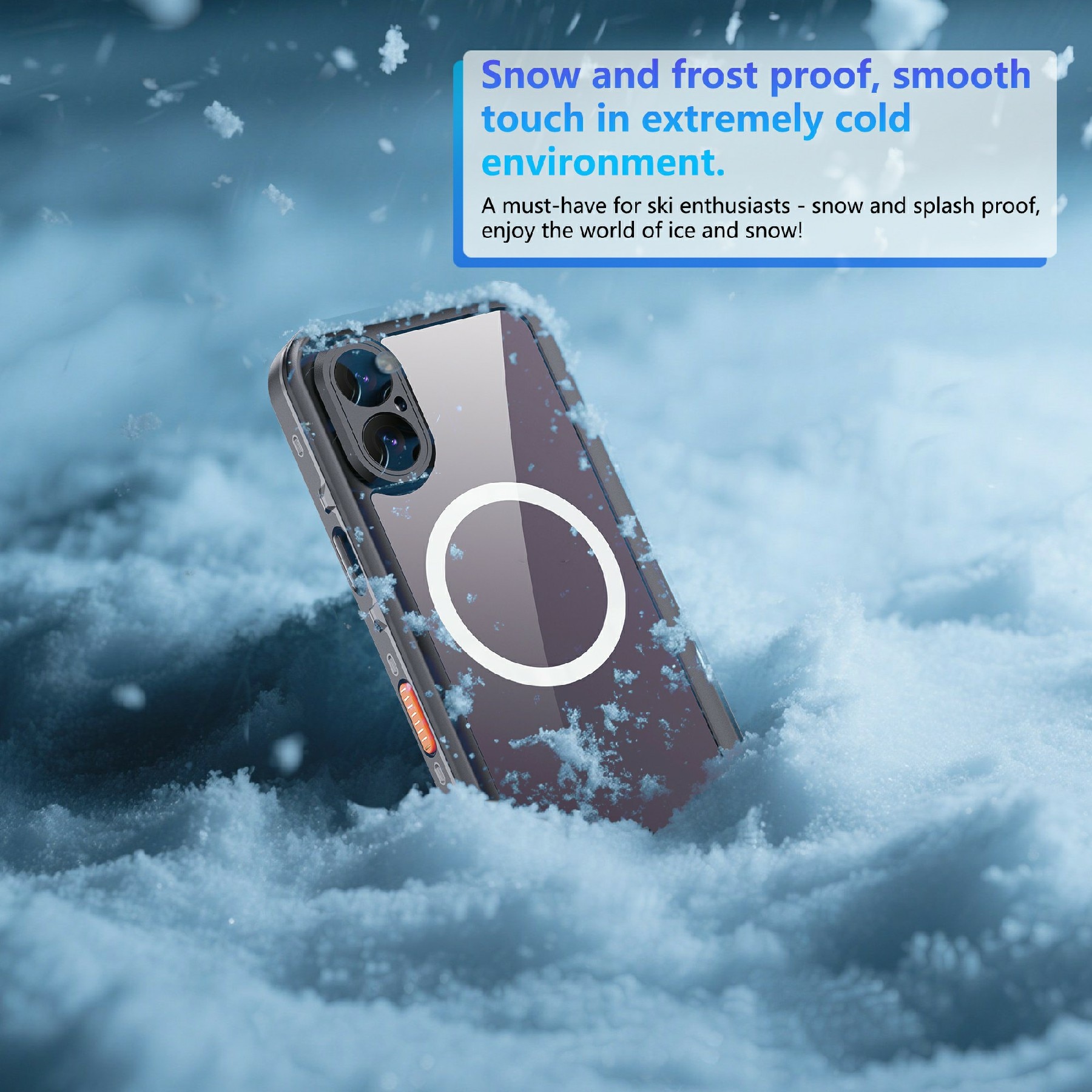 Coque étanche iPhone 17, transparent