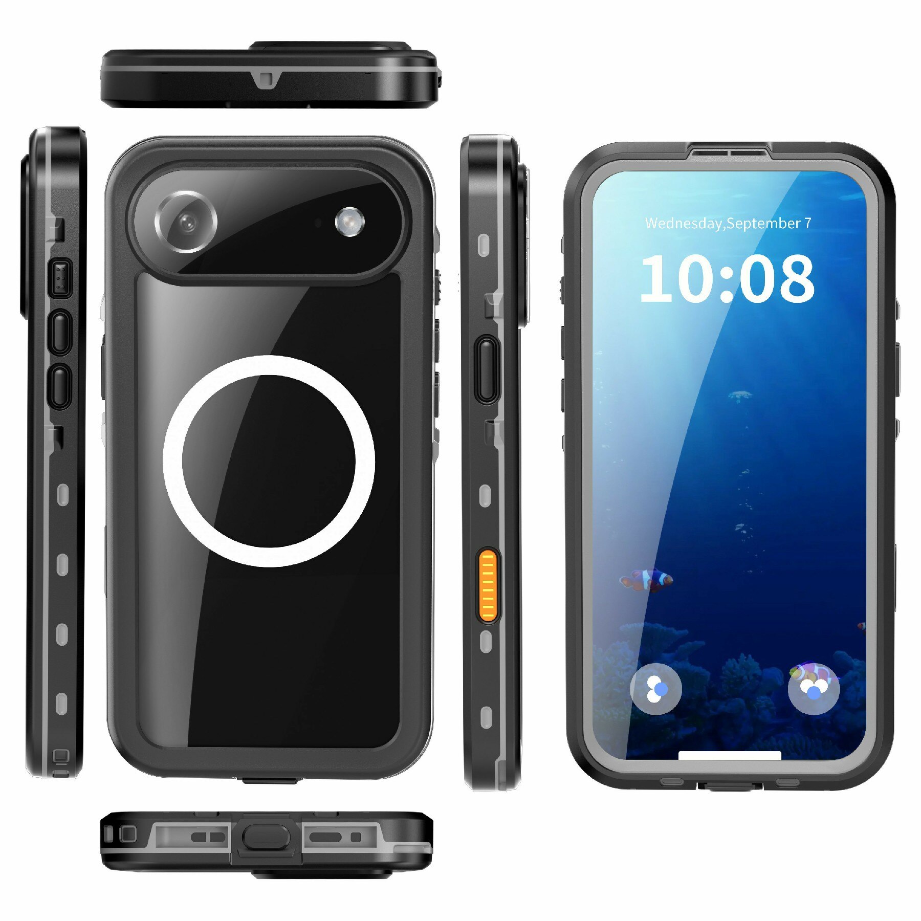 Coque étanche iPhone 17 Air, transparent