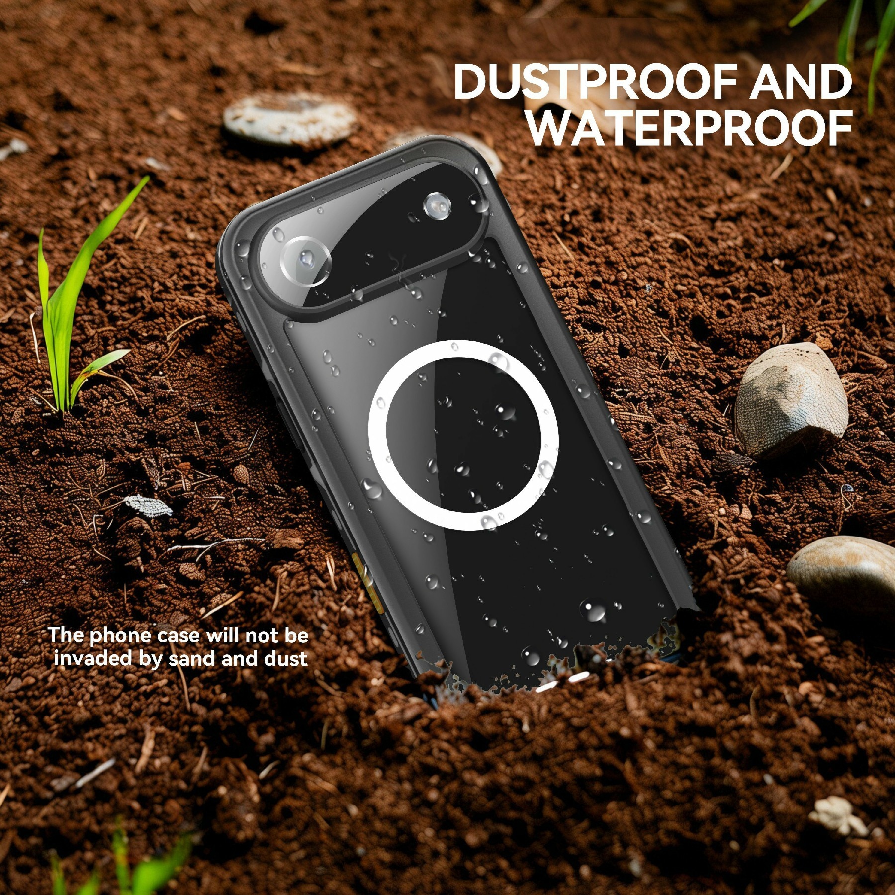 Coque étanche iPhone 17 Air, transparent