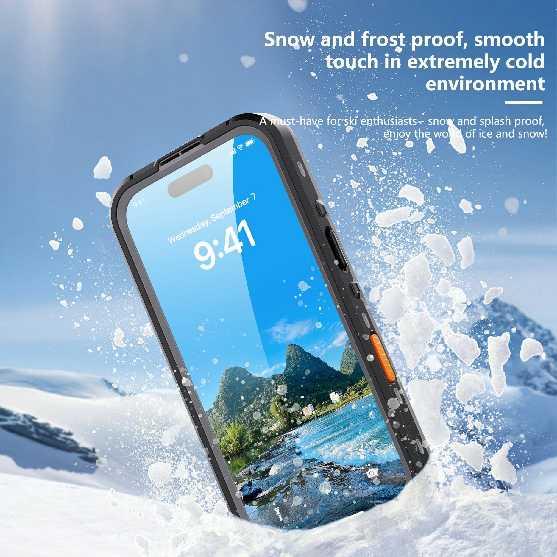 Coque étanche iPhone 17 Pro, transparent