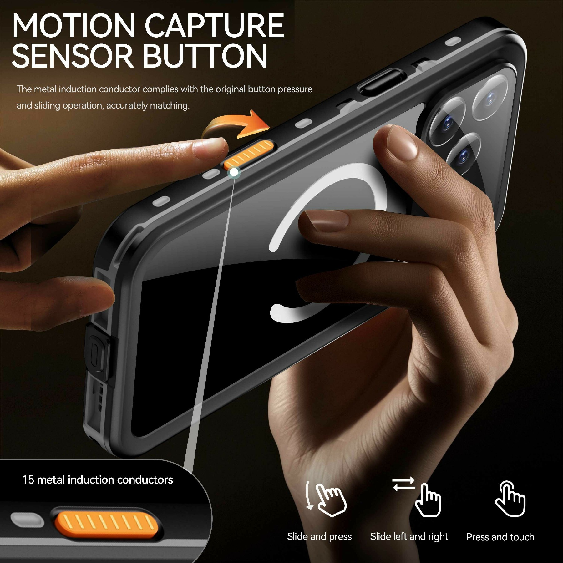 Coque étanche iPhone 17 Pro Max, transparent
