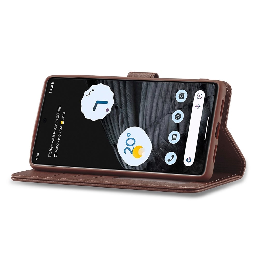 Étui Portefeuille Google Pixel 7 Marron