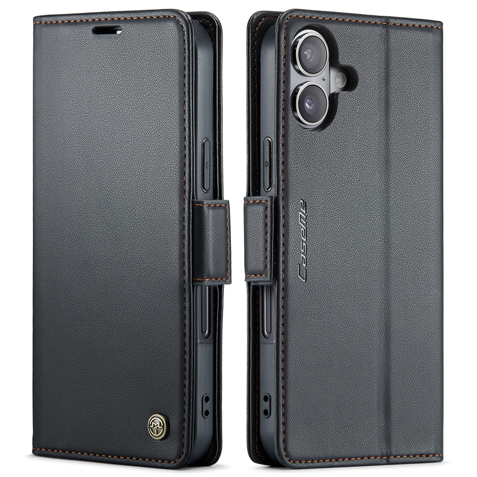Étui portefeuille mince anti-RFID iPhone 17, Noir