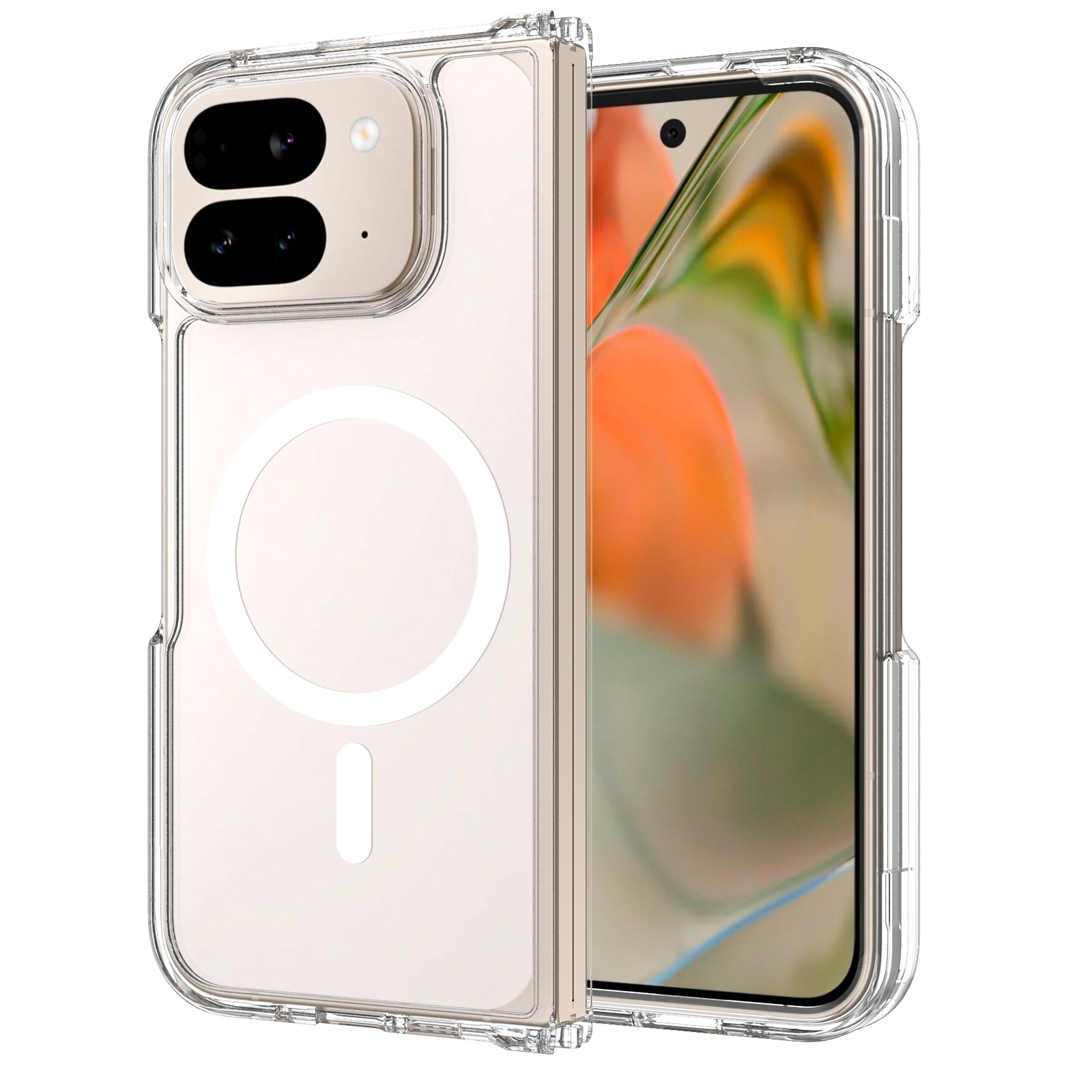 Coque hybride MagSafe Google Pixel 10 Pro Fold Transparent