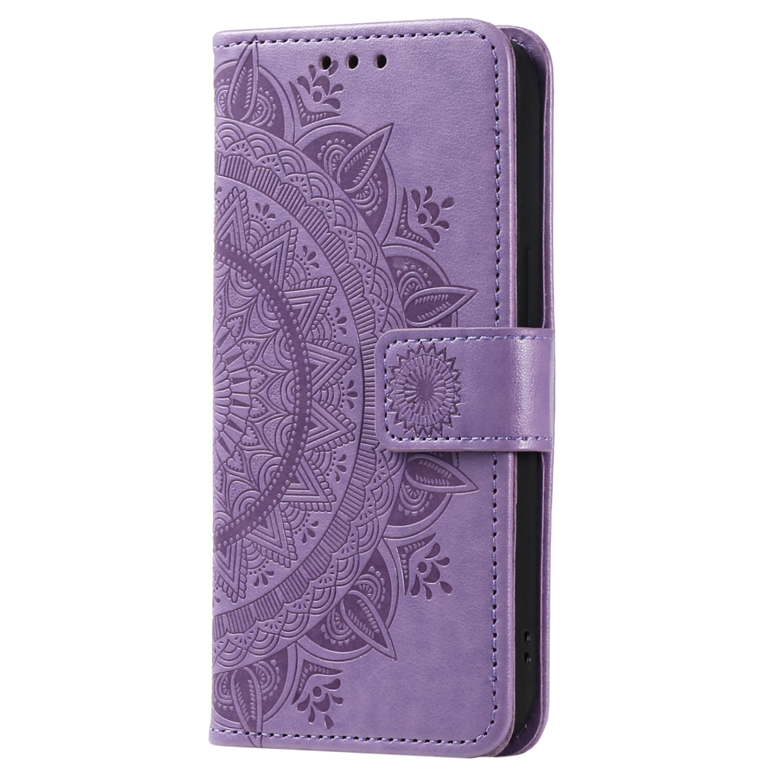 Étui en cuir Mandala Xiaomi Redmi 15C, Violet