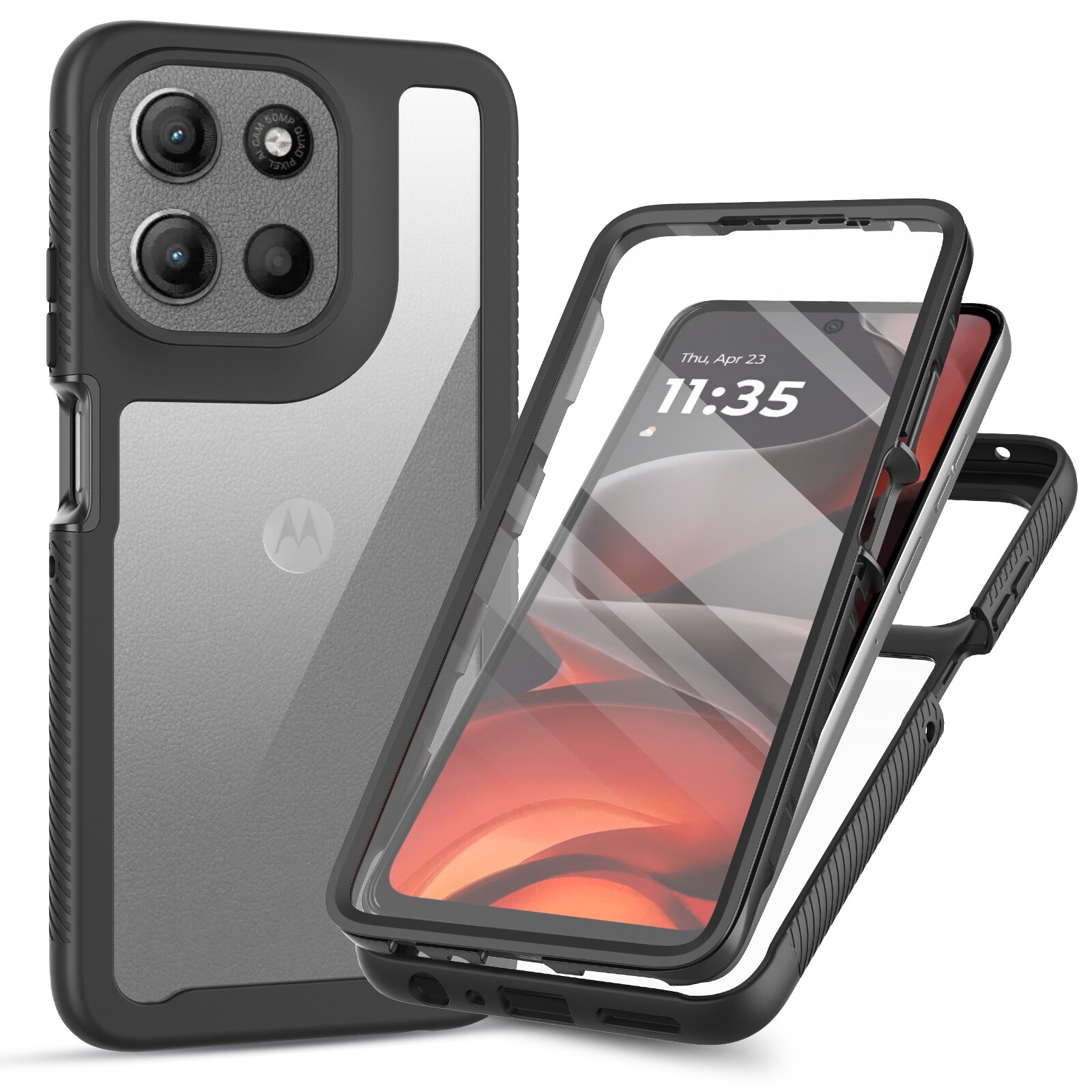 Coque Full Protection Motorola Moto G86, Noir